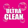 Ultra clean, soap bubble icon vector illustration